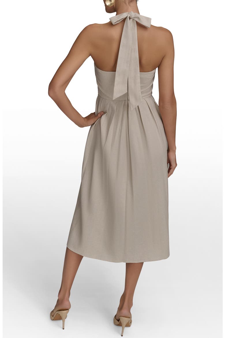 Pleated Halter Sundress, Alternate, color, NATURAL