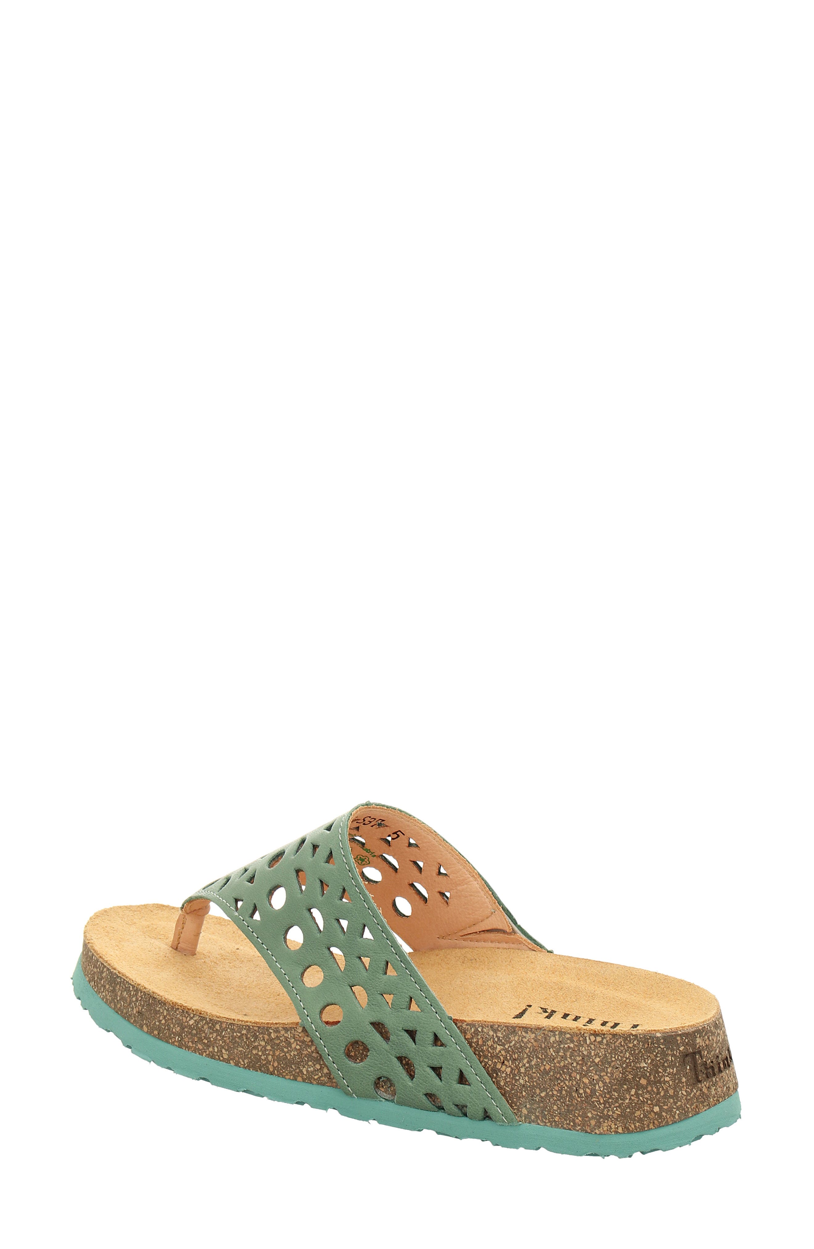 Think! Koak Perforated Sandal, Alternate, color, Verdolina
