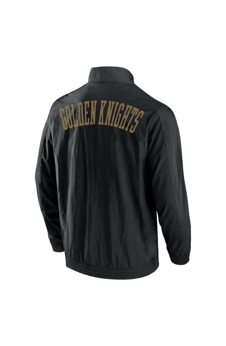 FANATICS Men's Fanatics Black Vegas Golden Knights Step Up Crinkle Raglan Full-Zip Windbreaker Jacket, Alternate, color, Black