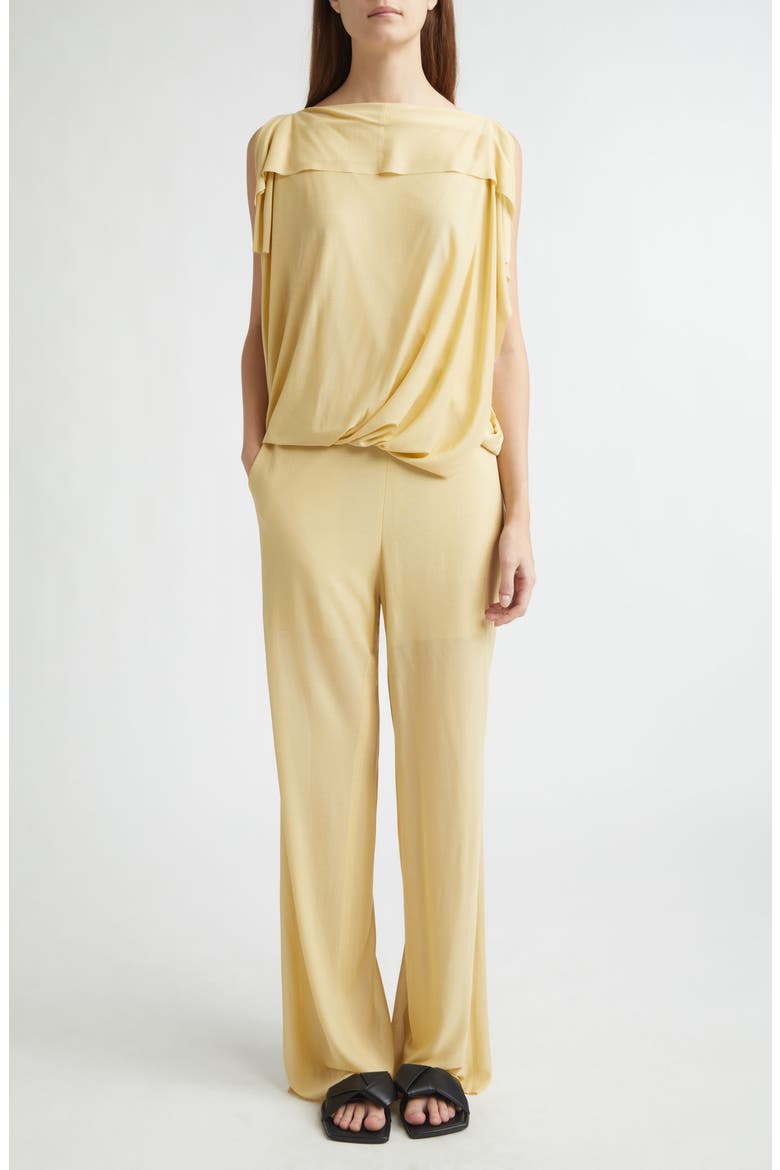 Sheer Drape Top, Alternate, color, SAND YELLOW