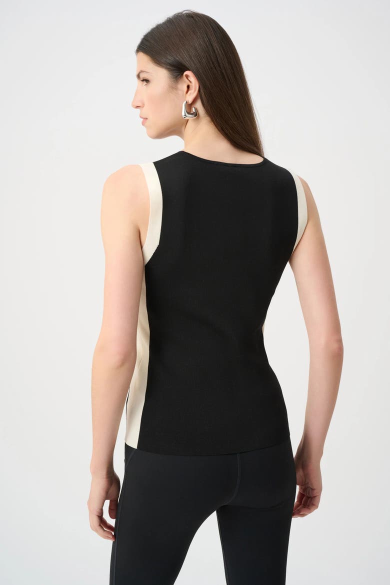 Dry Viscose V-Neck Fitted Cami, Alternate, color, Black/Birch