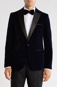 TOM BAINE Peak Lapel Velvet Dinner Jacket