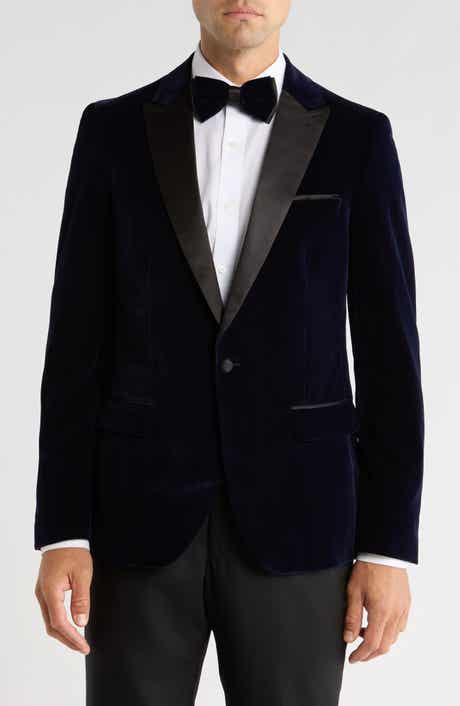 TOM BAINE Peak Lapel Velvet Dinner Jacket