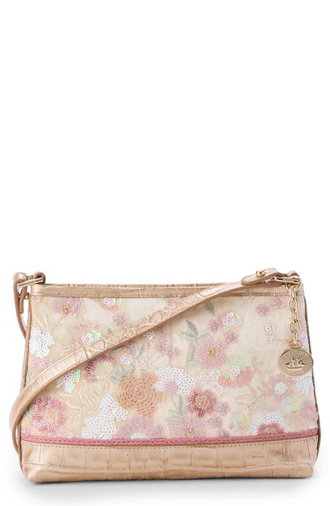 Lorelei Croc Embossed Leather Shoulder Bag