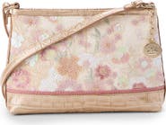 Brahmin Lorelei Croc Embossed Leather Shoulder Bag