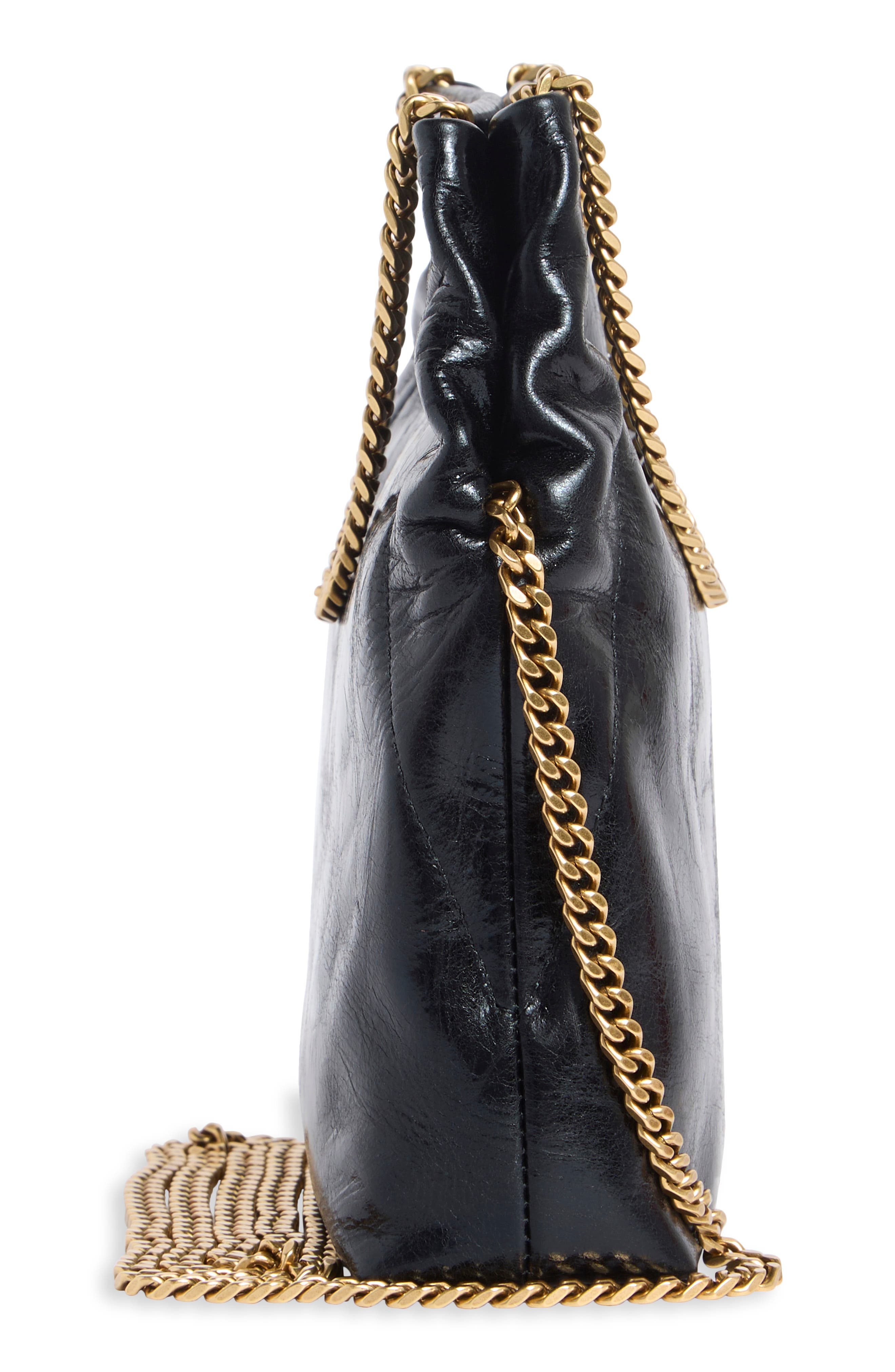 Veronica Beard Small Slouch Metallic Convertible Leather Shoulder Bag, Alternate, color, 