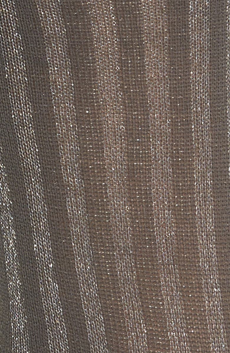 Chelsea28 Metallic Stripe Crew Socks, Alternate, color, 