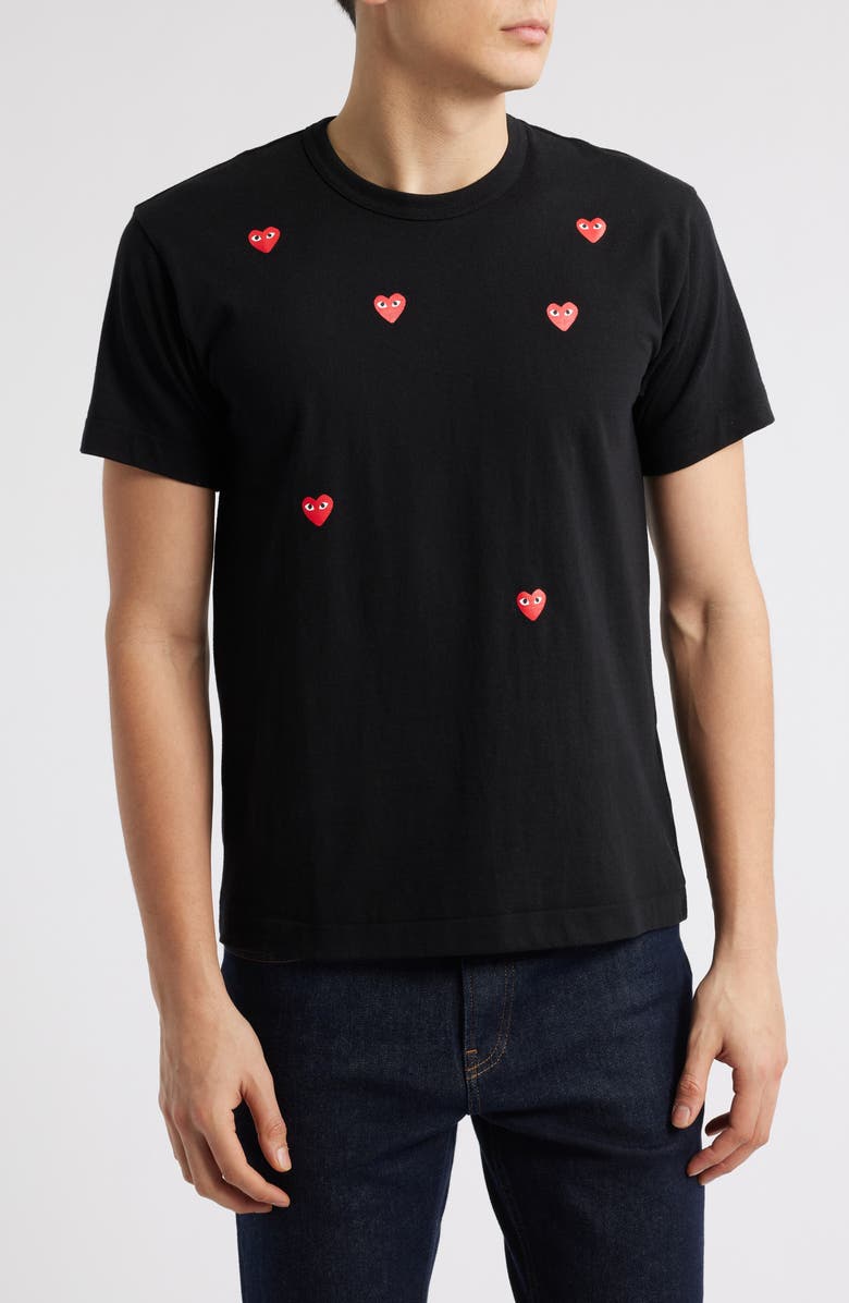 Comme des Garçons PLAY Many Hearts Graphic T-Shirt, Main, color, 