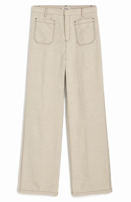 Madewell Patch Pocket Linen Flare Pants