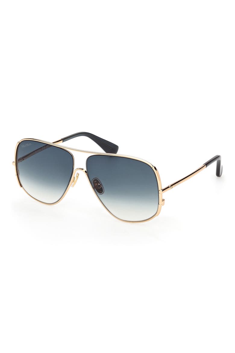 60mm Pilot Sunglasses, Alternate, color, GOLD STRIPED PETROL / PETROL