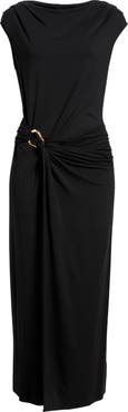 Nordstrom Belt Detail Side Ruched Dress
