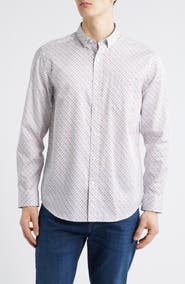 Johnston & Murphy Fan Print Button-Up Shirt