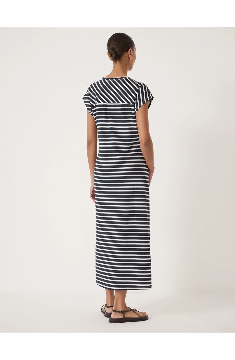 Hush Athena Twist Detail Jersey Dress, Alternate, color, Stripe Navy