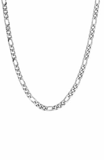 Stainless Steel Figaro Chain Necklace
