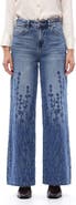 Bayeas Embroidered High Waist Wide Leg Jeans