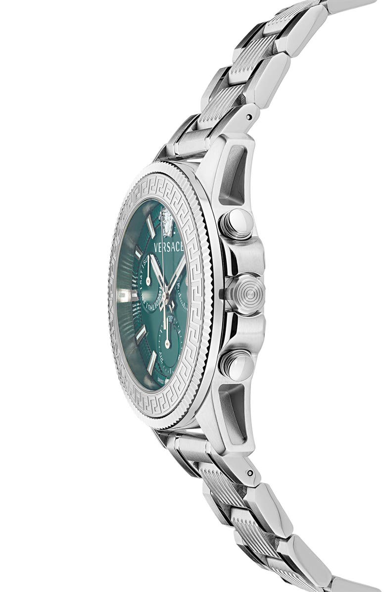 Versace Greca Action Chronograph Bracelet Watch, 45mm, Alternate, color,