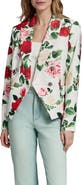 KARL LAGERFELD PARIS Rose Print Floral Jacquard Jacket