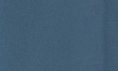 T Tahari Print Long Sleeve Crop Blouse In Blue