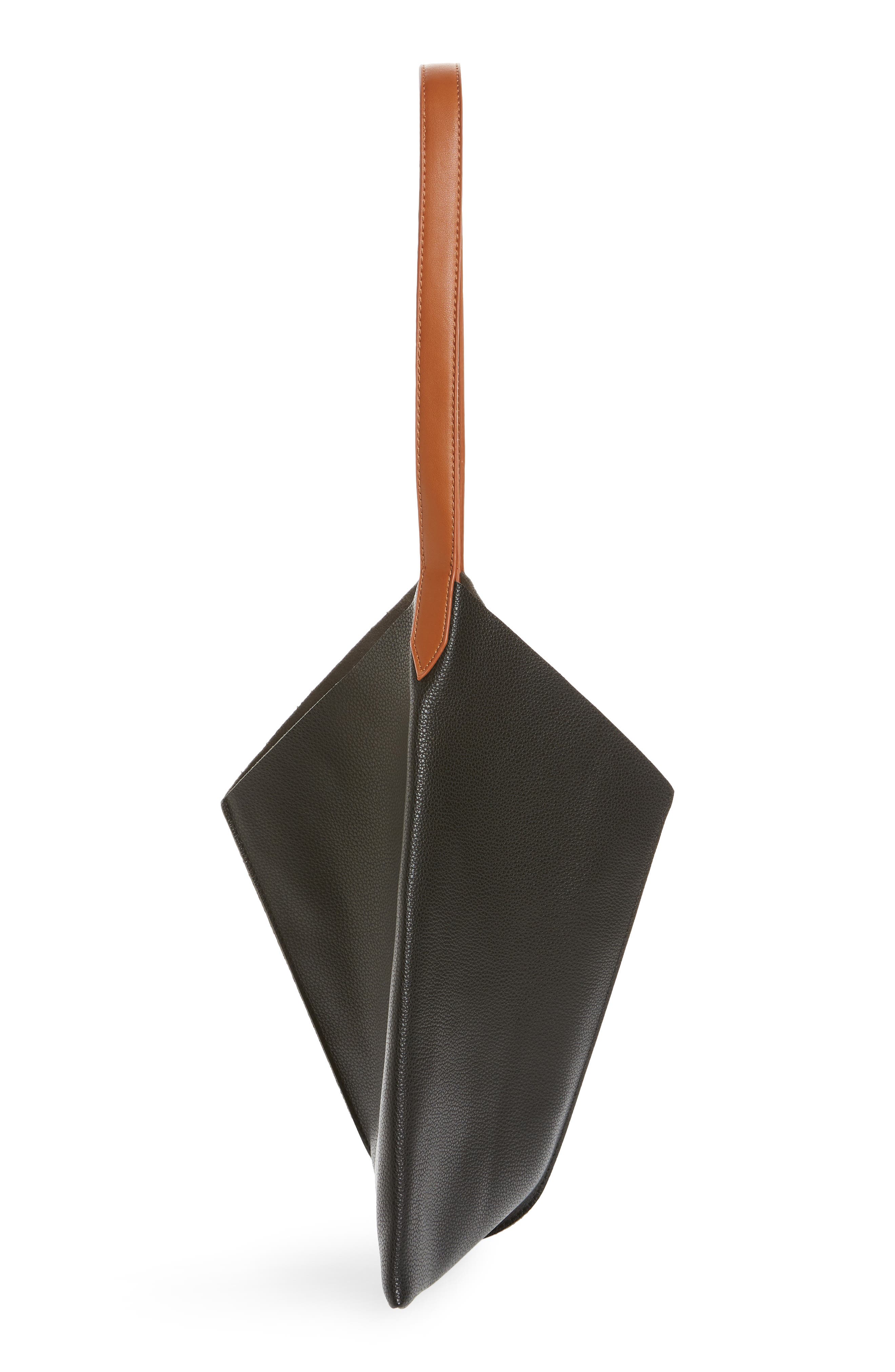 BP. Center Seam Faux Leather Tote, Alternate, color, 