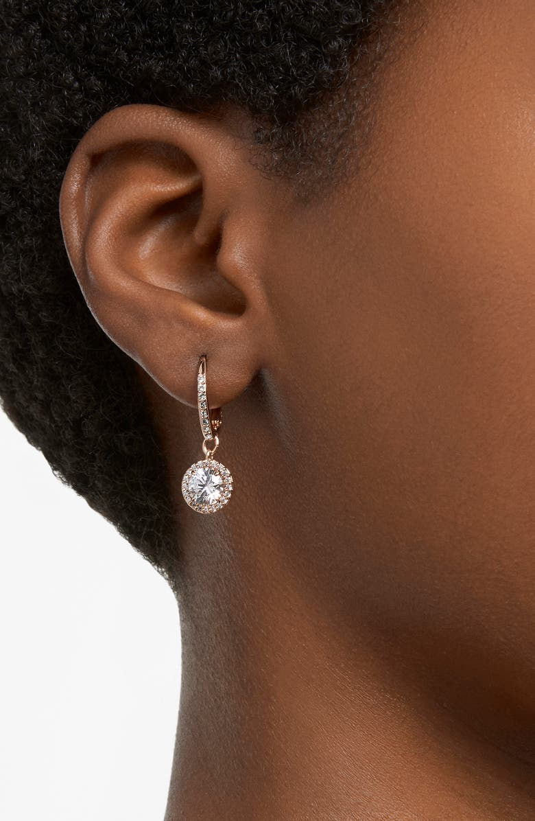 Swarovski Constella Drop Earrings, Alternate, color, Rose Gold