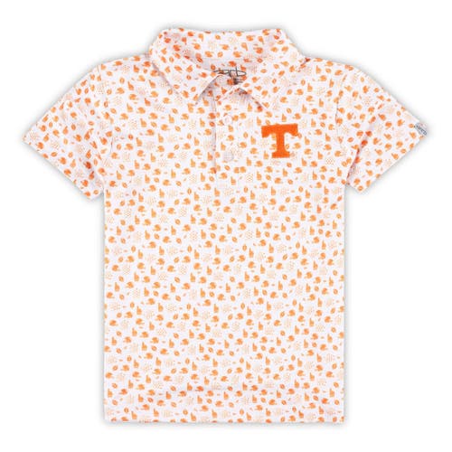 Garb Kids' Toddler  White Tennessee Volunteers Earnest Allover Print Polo