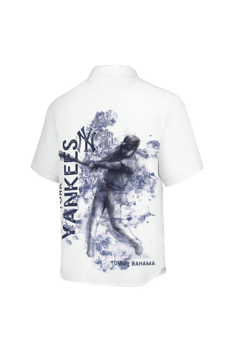 Men's Tommy Bahama White New York Yankees Veracruz Ace Islanders Button-Up Shirt, Alternate, color, White