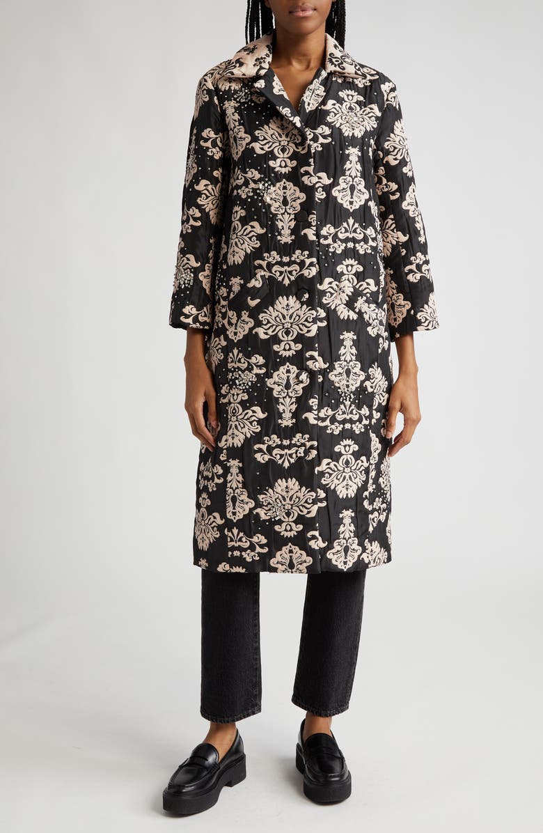 Cinq à Sept Haisley Embellished Brocade Coat, Main, color, 