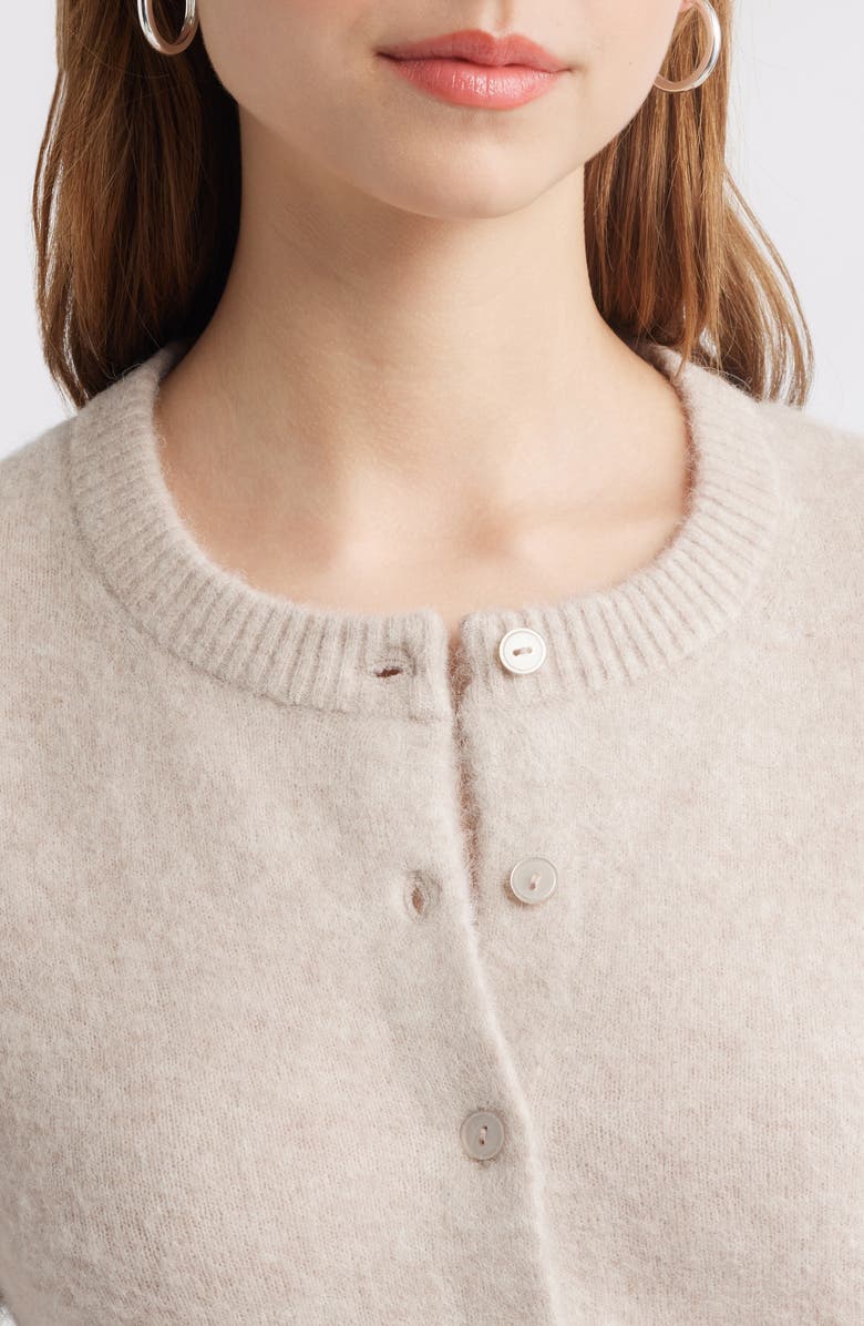 & Other Stories Alpaca & Wool Blend Cardigan, Alternate, color, Mole Dusty Light