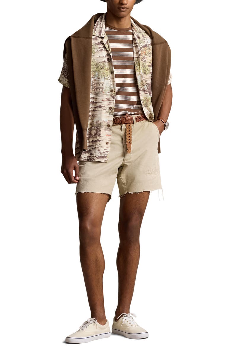 Polo Ralph Lauren Heritage Twill Cuff Off Shorts, Alternate, color, Haywell