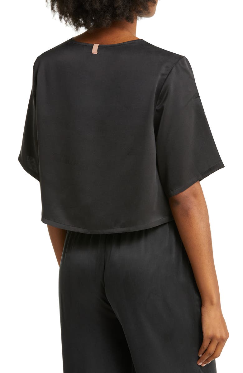 Lunya Washable Silk Crop Sleep T-Shirt, Alternate, color, 