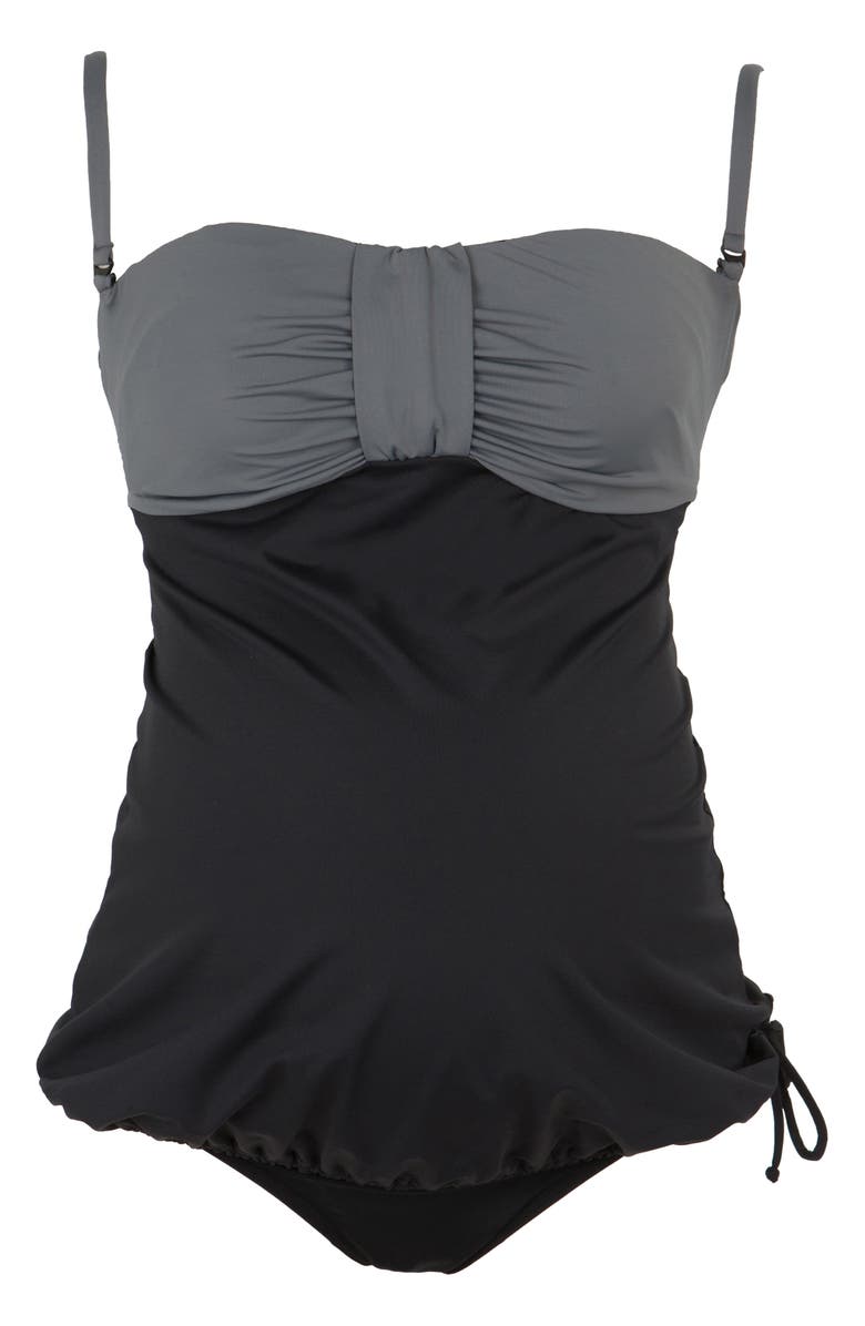 Cache Coeur Eden Two-Piece Colorblock Maternity Tankini Swimsuit, Alternate, color, 