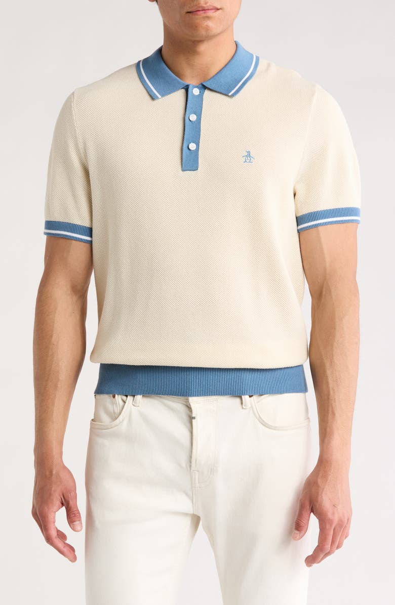 Original Penguin Honeycomb Polo Sweater, Main, color,