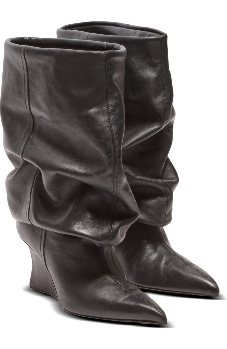 Balmain Wedge Ankle Boots, Main, color, Black