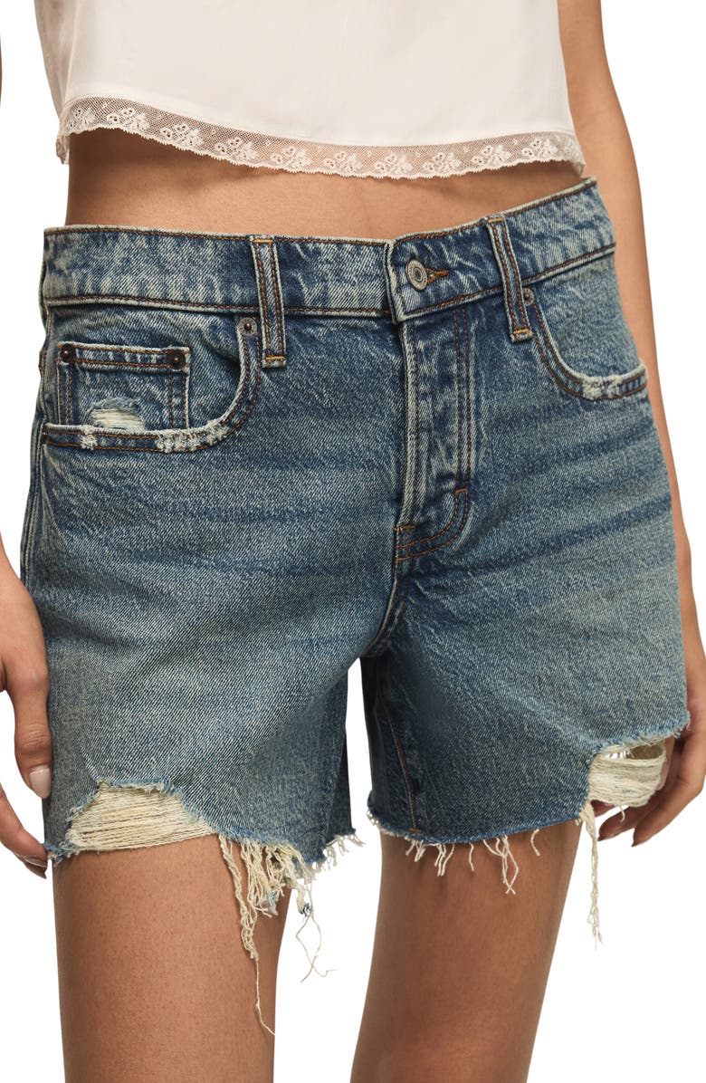 Lucky Brand Baggy Stretch Denim Shorts, Alternate, color, Feel The Beat Wash