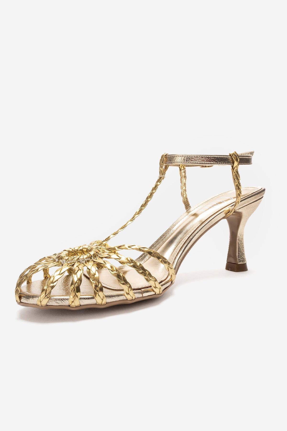 Gerald Woven Strap Stiletto Pump, Alternate, color, Gold