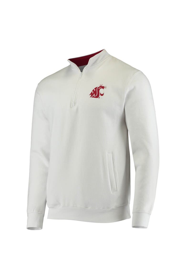Men's Colosseum White Washington State Cougars Tortugas Logo Quarter-Zip Jacket, Alternate, color, White