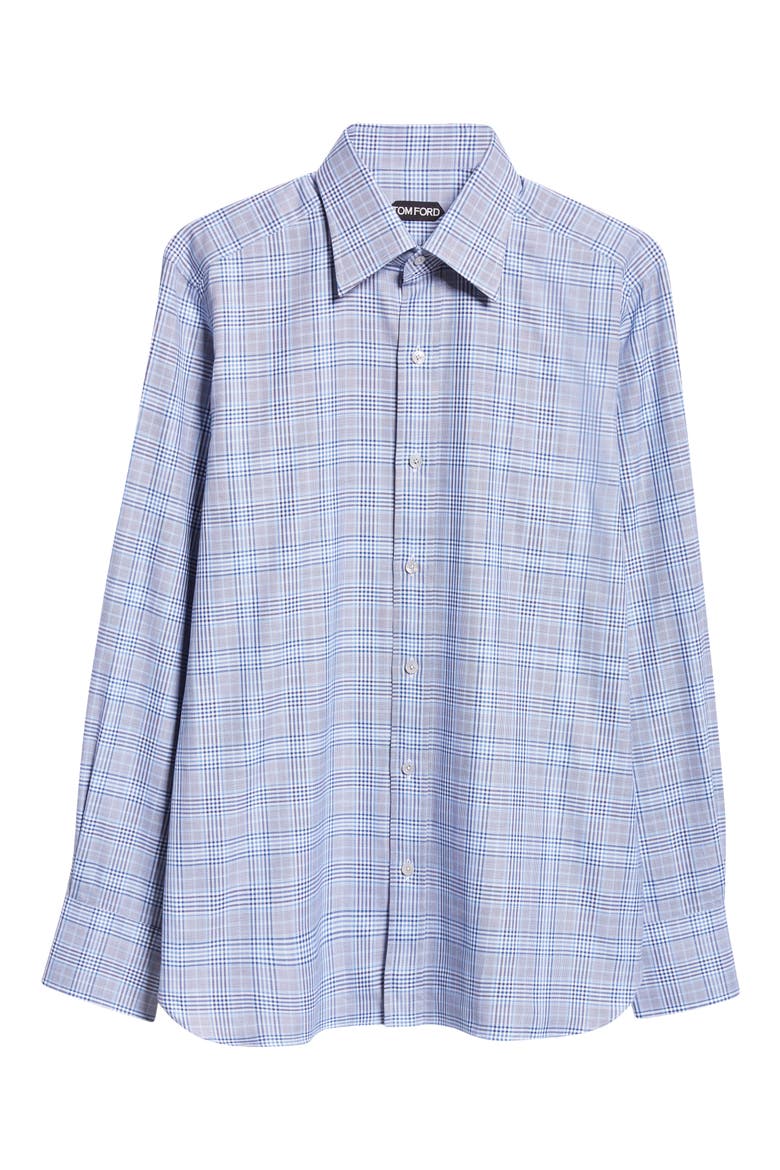 Slim Fit Plaid Button-Up Shirt, Alternate, color, MULTICOLOR BLUE