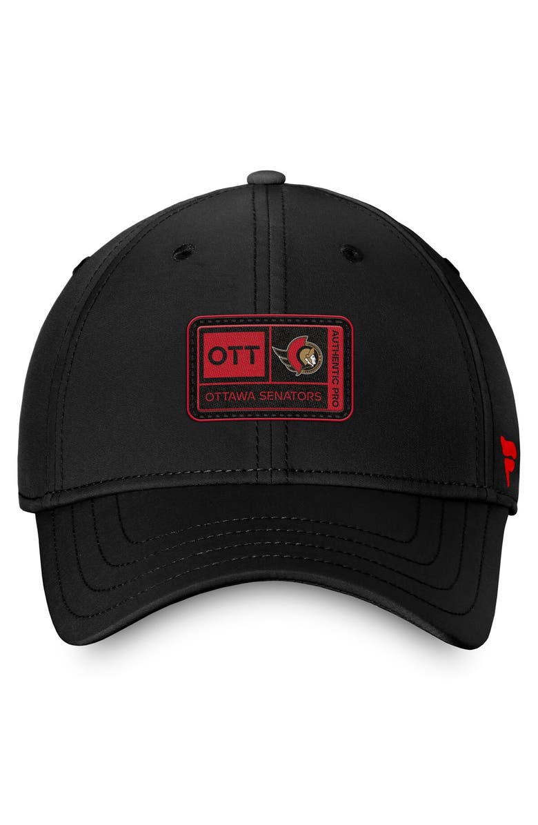 FANATICS Men's Fanatics Branded  Black Ottawa Senators Authentic Pro Training Camp Flex Hat, Alternate, color, Black