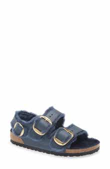 Birkenstock Milano Big Buckle Genuine Shearling Lined Slingback Sandal
