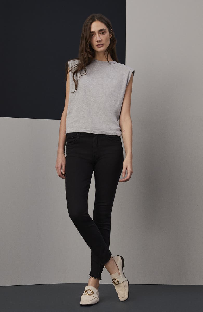 MOTHER The Looker Frayed Ankle Skinny Jeans, Alternate, color,