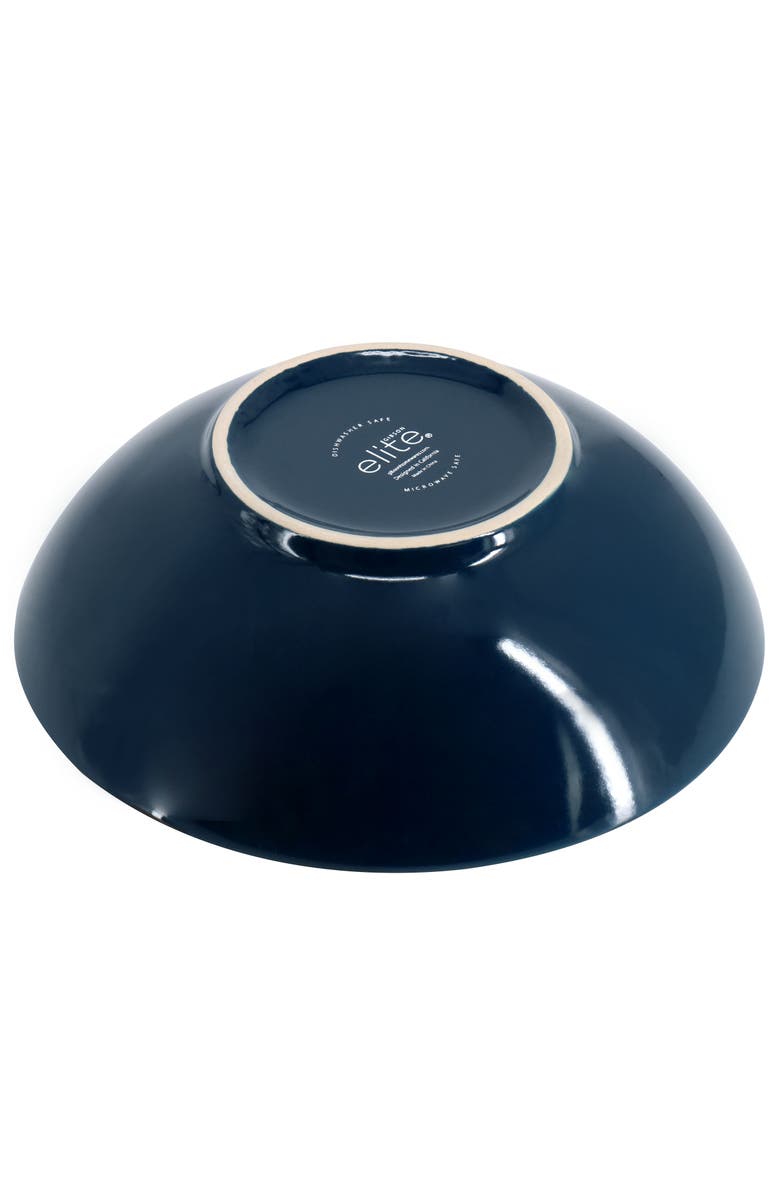 Gibson Elite 16 Piece Priya Reactive Glaze Stoneware Dinnerware Set, Alternate, color, Blue