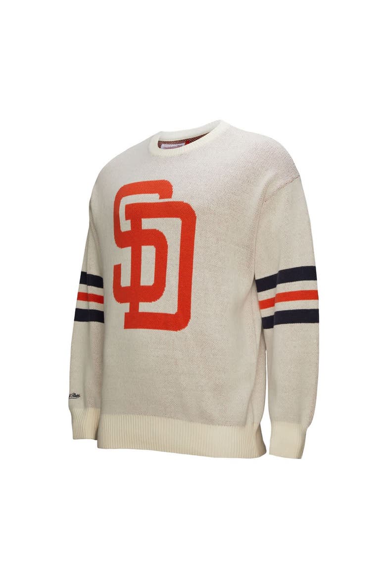 Men's Mitchell & Ness Cream San Diego Padres Retro Pullover Sweater, Alternate, color, Cream