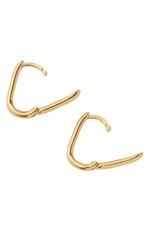 Made By Mary Paper Clip Hoop Earrings In Gold