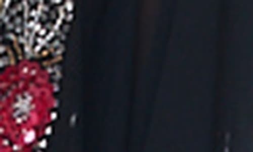 Ranee's Ranees Embellished Longline Cover-up Duster In Black