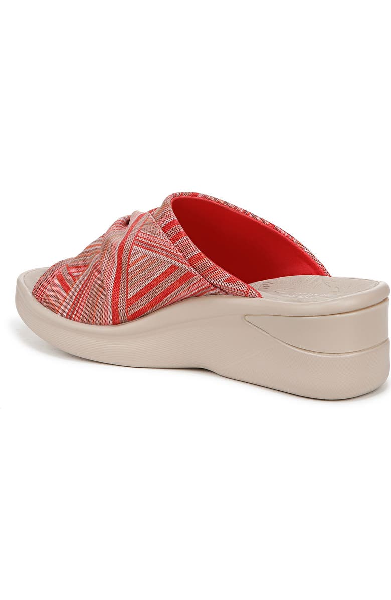 LifeStride Smile 3 Open Toe Wedge Slide Sandal - Wide Width Available, Alternate, color, Pink Stripe