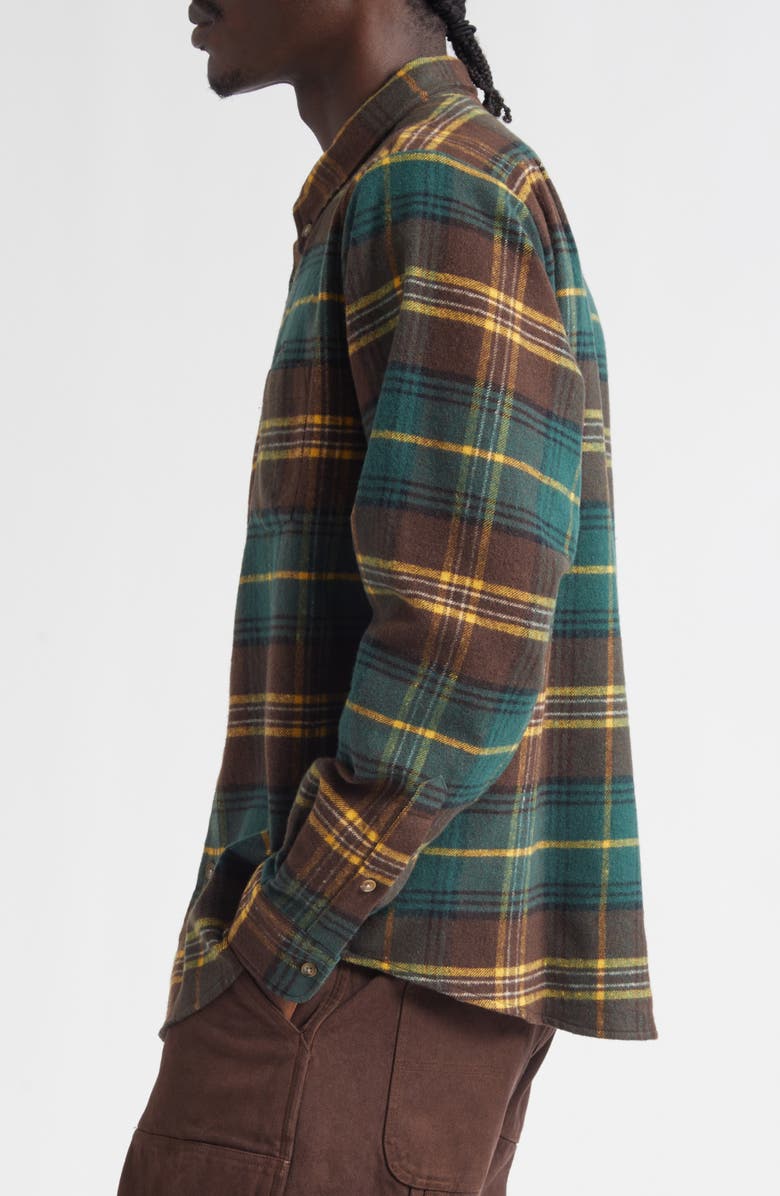 Sky High Farm Workwear Gender Inclusive Flannel Button-Down Shirt, Alternate, color, Yellow