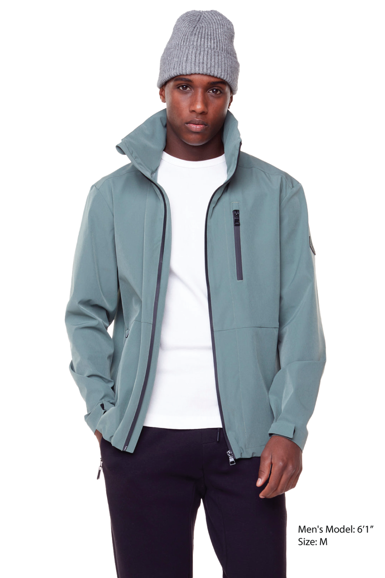 CARMACKS - Men's Midweight Rain Shell Jacket, Alternate, color, DUSTY GREEN