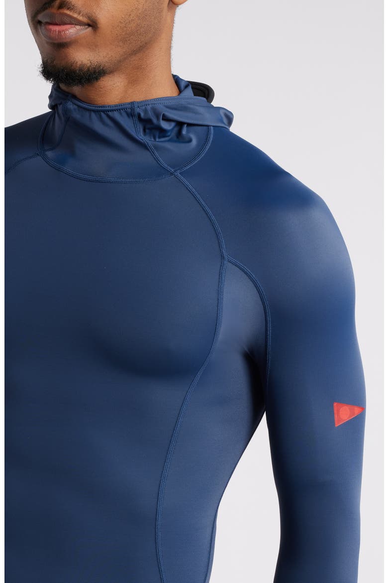 Long Sleeve Hooded Rashguard, Alternate, color, DARK NAVY