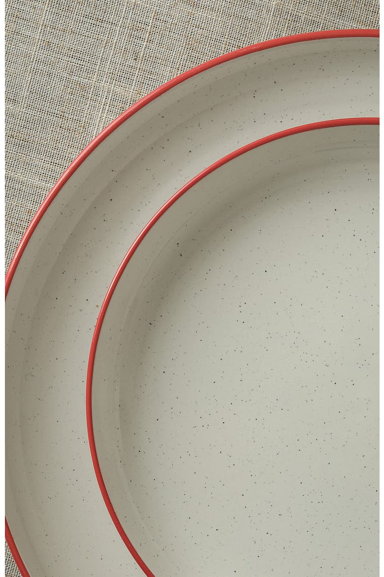 Ezra Stoneware 12-Piece Dinnerware Set, Alternate, color, Red