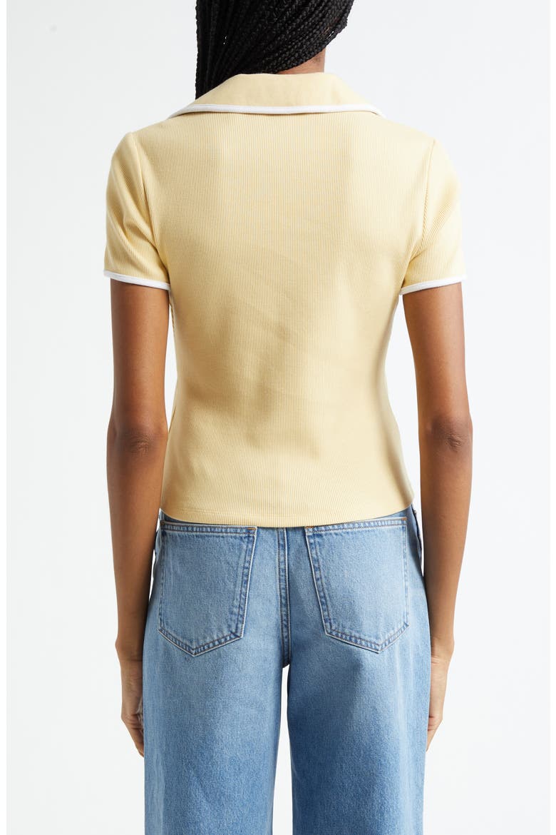Kearney Contrast Trim Rib Polo, Alternate, color, CHAMOMILE
